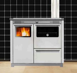 COCINA LEÑA HIDROCALEFACTORA TROPICAL AC BLANCO 11,8kw 884x935x730 METLOR 