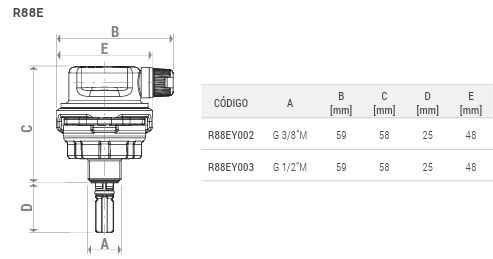 PURGADOR AUTOMATICO VERTICAL 1/2" R88E GIACOMINI