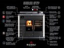 TERMOCOCINA DE LEÑA STP Rustik Rojo 10,5kW RIZZOLI