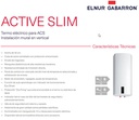 Ficha técnica Termo eléctrico ACTIVE SLIM GTD ELNUR GABARRON 1