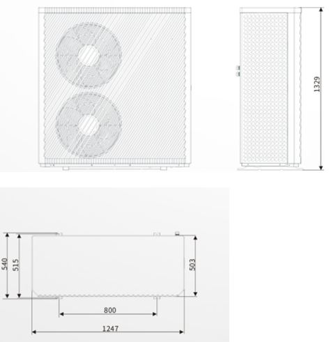 AEROTERMIA ACF22T-D AERO GREEN HT ALTA TEMPERATURA MONOBLOCK TRIFÁSICA 22kW ACF-FIX