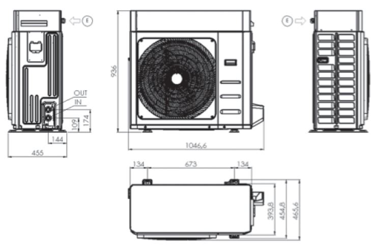 AEROTERMIA SHIMANTO MONOBLOCK TRIFÁSICA 10kW CON KIT ANTI-HIELO Y ANTI-VIBRACIONES RINNAI