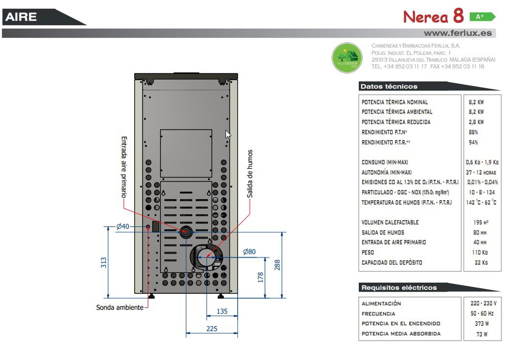 Ficha técnica Nerea 8kW parte 2