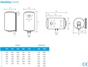 Termo eléctrico de resistencia blindada MEDITERRÁNEO ficha técnica 2