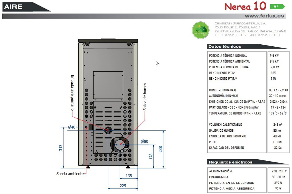 Ficha técnica NEREA 10 kW parte 2