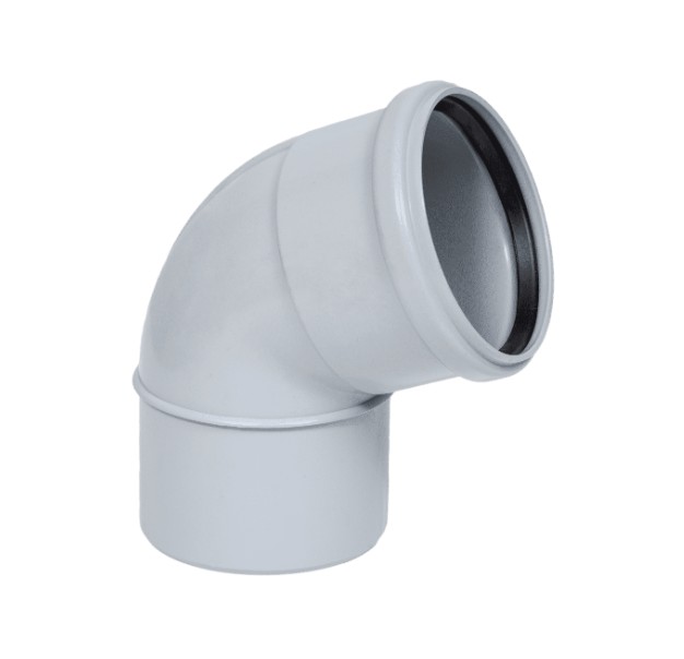 CODO PVC GRIS CON JUNTA 110x67º