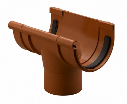BAJADA CENTRAL CANALÓN PVC COLOR COBRE 25