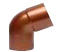 CODO CANALON BAJADA PVC COLOR COBRE 90x67º