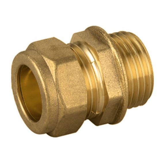 RACOR HERMETO MACHO 22x3/4&quot; COMPRESION COBRE