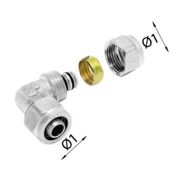 CODO MULTICAPA COMPRESION Ø20x2
