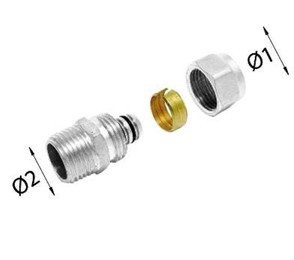 RACOR MULTICAPA COMPRESION MACHO Ø20x2-1/2"