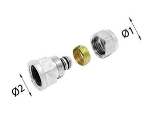 RACOR MULTICAPA COMPRESION HEMBRA Ø25x2,5-3/4"