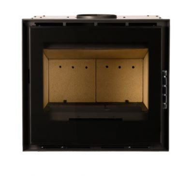 INSERTABLE CHIMENEA LEÑA CANALIZABLE CRISTAL SERIGRAFIADO ELOS 60 VITRUS 6,5kW METLOR