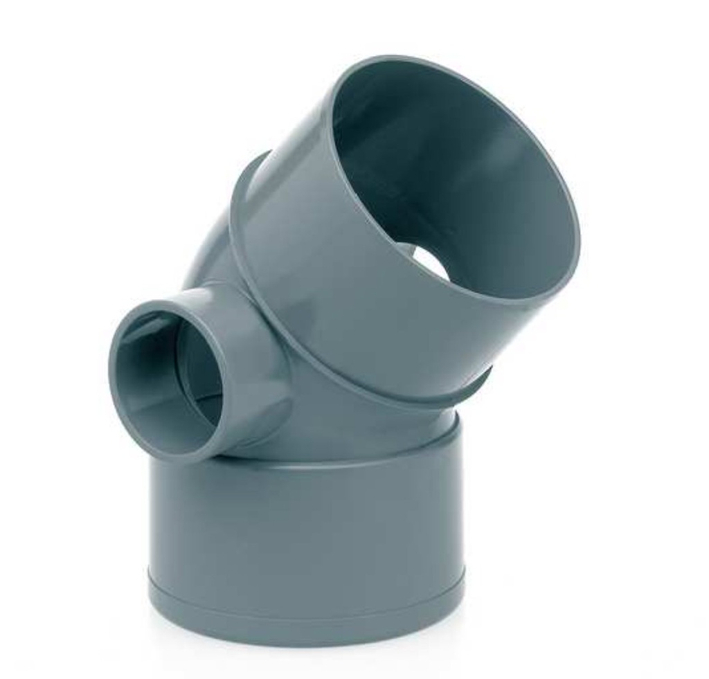 CODO PVC SANITARIO 110-50-50 x67º