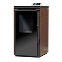 ESTUFA DE PELLETS CON VENTILADORES 8,2kW ADRIANA 8 CRISTAL BRONCE METLOR