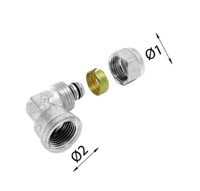 CODO HEMBRA MULTICAPA COMPRESION Ø20x2-3/4"
