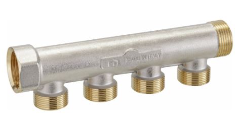 COLECTOR NIQUELADO 1" M24x19 4 SALIDAS EMMETI