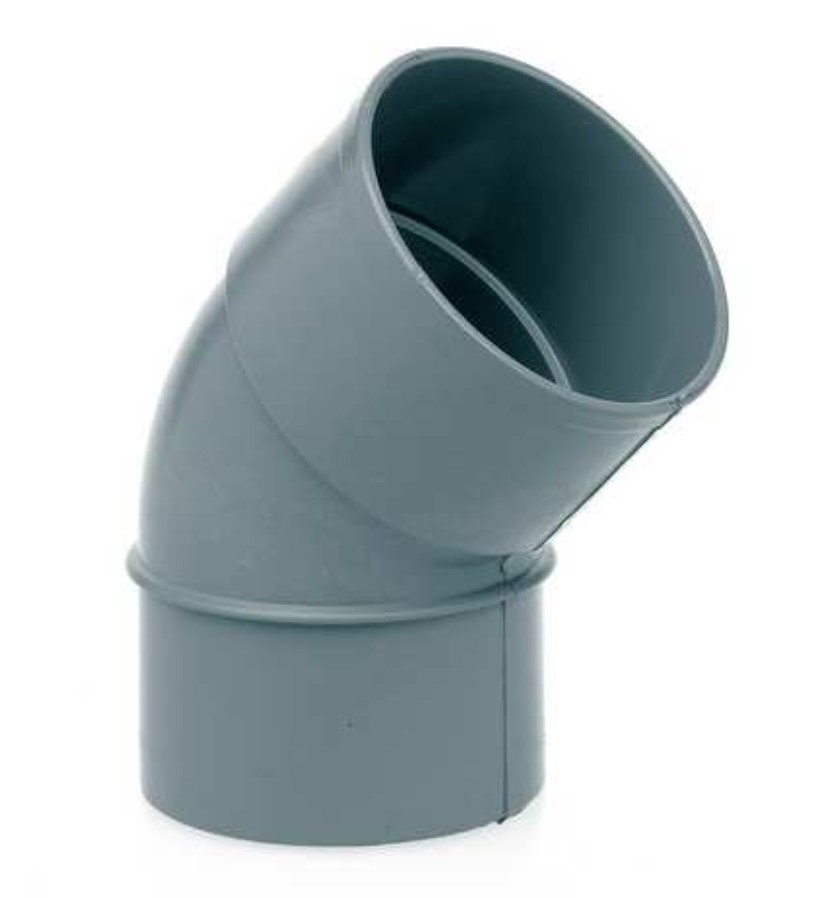 CODO PVC SANITARIO M-H 110x45º CORTO