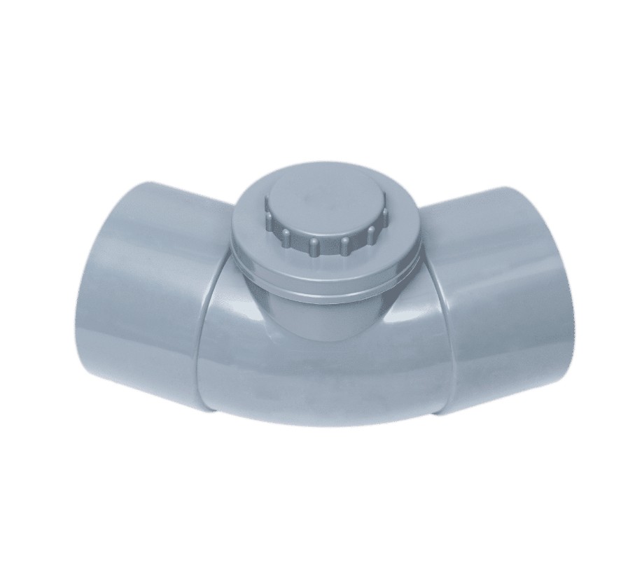 CODO PVC SANITARIO C/REGISTRO M/H 110x45º