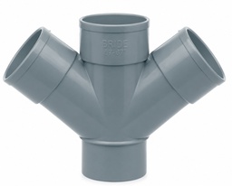 [011121610] DERIVACION DOBLE PLANA PVC SANITARIO 160x67º