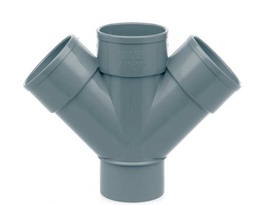 [011122000] DERIVACION DOBLE PLANA PVC SANITARIO 200x45º