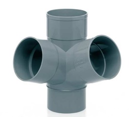 [011131260] DERIVACION DOBLE ESCUADRA PVC SANITARIO 125x67º