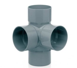 [011131620] DERIVACION DOBLE ESCUADRA PVC SANITARIO 160x87º