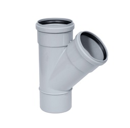[011204600] DERIVACION GRIS CON JUNTA 125x45º