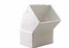 [021207350] CODO FRONTAL BAJADA CANALÓN 45º RECTANGULAR 100x73 BLANCO