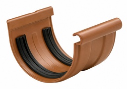 [021402510] UNION CANALÓN PVC COLOR COBRE 25