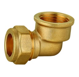 [158162220] CODO HERMETO HEMBRA 22x3/4&quot; COMPRESION COBRE