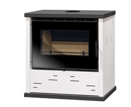 [283810080] ESTUFA LEÑA CON VENTILADORES BELL 11 PLUS BLANCO 7,8kW METLOR