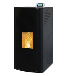 [28381202H] HIDROESTUFA DE PELLETS 24,3kW CRISTAL 24 NEGRA METLOR